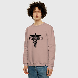 Свитшот хлопковый мужской Placebo, цвет: пыльно-розовый — фото 2