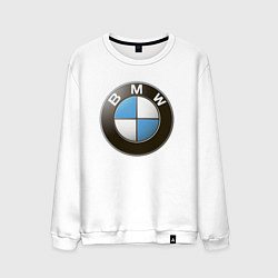 Свитшот хлопковый мужской BMW, цвет: белый