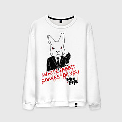 Свитшот хлопковый мужской Misfits: White rabbit, цвет: белый
