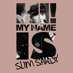 Свитшот хлопковый мужской My name is slim shady, цвет: пыльно-розовый — фото 2