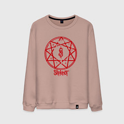 Свитшот хлопковый мужской Slipknot Penragram, цвет: пыльно-розовый