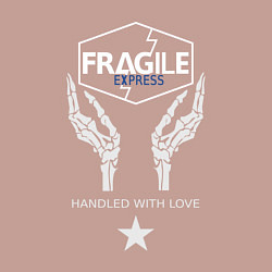 Свитшот хлопковый мужской Fragile Express, цвет: пыльно-розовый — фото 2