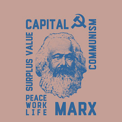 Свитшот хлопковый мужской Marx: Capital, цвет: пыльно-розовый — фото 2