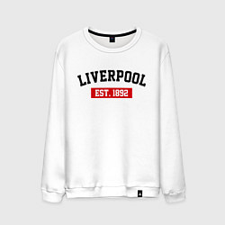 Свитшот хлопковый мужской FC Liverpool Est. 1892, цвет: белый