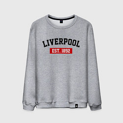 Свитшот хлопковый мужской FC Liverpool Est. 1892, цвет: меланж