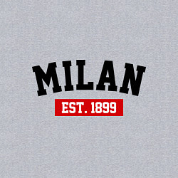 Свитшот хлопковый мужской FC Milan Est. 1899, цвет: меланж — фото 2