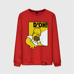 Свитшот хлопковый мужской Homer D'OH!, цвет: красный