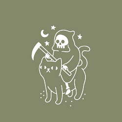 Свитшот хлопковый мужской Cat Got Your Soul, цвет: авокадо — фото 2