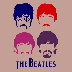 Свитшот хлопковый мужской The Beatles faces, цвет: пыльно-розовый — фото 2