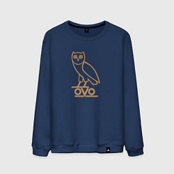Свитшот хлопковый мужской OVO Owl, цвет: тёмно-синий
