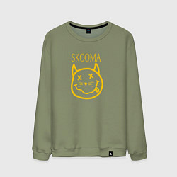 Свитшот хлопковый мужской TES: Skooma, цвет: авокадо