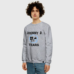 Свитшот хлопковый мужской HU: Johnny 3 Tears, цвет: меланж — фото 2
