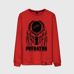 Свитшот хлопковый мужской Predator Mask, цвет: красный