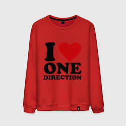 Свитшот хлопковый мужской I love one direction, цвет: красный