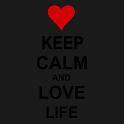 Свитшот хлопковый мужской Keep Calm & Love Life, цвет: черный — фото 2