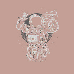 Свитшот хлопковый мужской Space Music, цвет: пыльно-розовый — фото 2