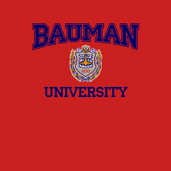 Свитшот хлопковый мужской BAUMAN University, цвет: красный — фото 2