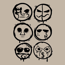 Свитшот хлопковый мужской HU Masks, цвет: миндальный — фото 2