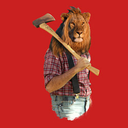 Свитшот хлопковый мужской Lion lumberjack, цвет: красный — фото 2