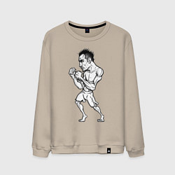 Свитшот хлопковый мужской Tony Ferguson art, цвет: миндальный