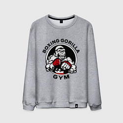 Свитшот хлопковый мужской Boxing gorilla gym, цвет: меланж