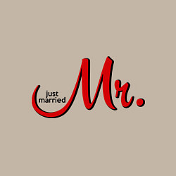 Свитшот хлопковый мужской Mr. Just married, цвет: миндальный — фото 2