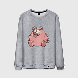 Свитшот хлопковый мужской Свинка, цвет: меланж