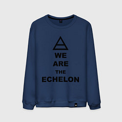 Свитшот хлопковый мужской We are the echelon, цвет: тёмно-синий