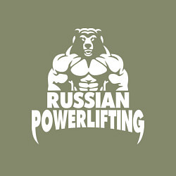 Свитшот хлопковый мужской Russian powerlifting, цвет: авокадо — фото 2