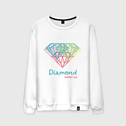 Свитшот хлопковый мужской Diamond Supply CO, цвет: белый