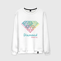 Свитшот хлопковый мужской Diamond Supply CO, цвет: белый