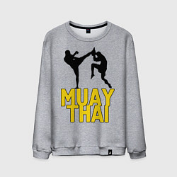 Свитшот хлопковый мужской Muay Thai, цвет: меланж