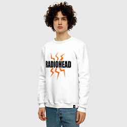 Свитшот хлопковый мужской Radiohead, цвет: белый — фото 2