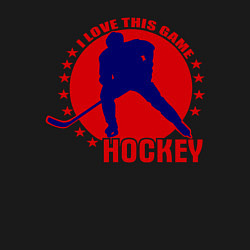 Свитшот хлопковый мужской I love this Hockey, цвет: черный — фото 2