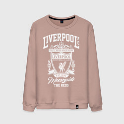 Свитшот хлопковый мужской Liverpool: Est 1892, цвет: пыльно-розовый
