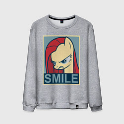 Свитшот хлопковый мужской MLP: Smile, цвет: меланж