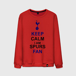 Свитшот хлопковый мужской Keep Calm & Spurs fan, цвет: красный