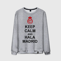 Свитшот хлопковый мужской Keep Calm & Hala Madrid, цвет: меланж