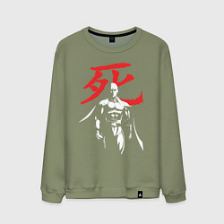 Свитшот хлопковый мужской Saitama Hero, цвет: авокадо