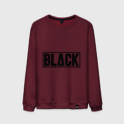Свитшот хлопковый мужской BLACK цвета меланж-бордовый — фото 1