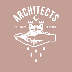 Свитшот хлопковый мужской Architects, цвет: пыльно-розовый — фото 2