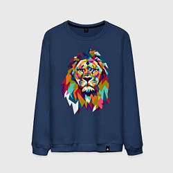 Свитшот хлопковый мужской Lion Art, цвет: тёмно-синий