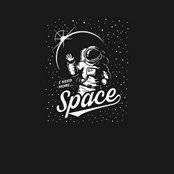 Свитшот хлопковый мужской I Need More Space, цвет: черный — фото 2