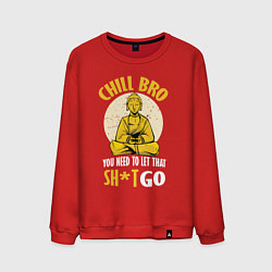 Свитшот хлопковый мужской Chill Bro, цвет: красный