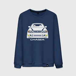 Свитшот хлопковый мужской Toyota Chaser JZX100, цвет: тёмно-синий
