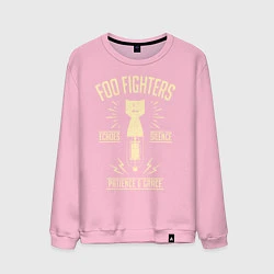 Свитшот хлопковый мужской Foo Fighters: Patience & Grace, цвет: светло-розовый