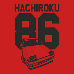 Свитшот хлопковый мужской Toyota AE86 Hachiroku, цвет: красный — фото 2