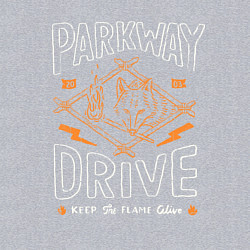 Свитшот хлопковый мужской Parkway Drive: Keep the flame alive, цвет: меланж — фото 2