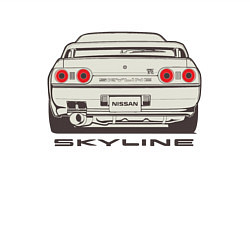 Свитшот хлопковый мужской Nissan Skyline R32, цвет: белый — фото 2