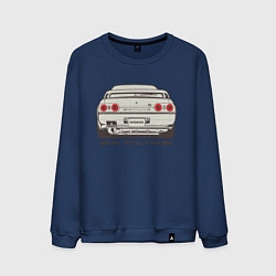Свитшот хлопковый мужской Nissan Skyline R32, цвет: тёмно-синий